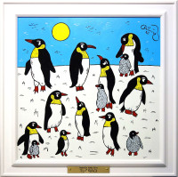 František R. Čech - Tučňáci - originál